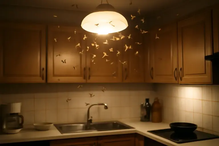 Perché le luci della cucina attirano più insetti? Il motivo scientifico che nessuno si aspetta