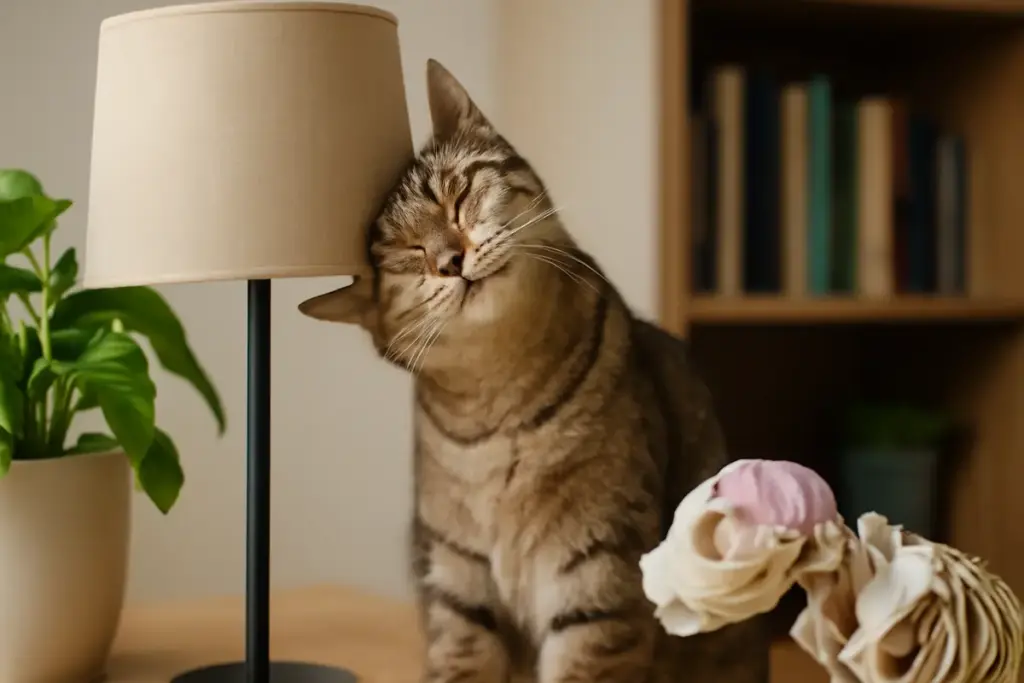 Perché il gatto si strofina sugli oggetti di casa? Il comportamento spiegato con la biologia