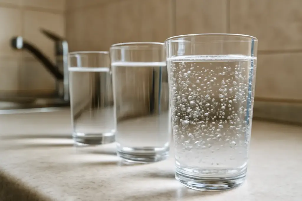 Bolli d’aria nei bicchieri d’acqua: un segnale da osservare per capire la durezza dell’acqua di casa